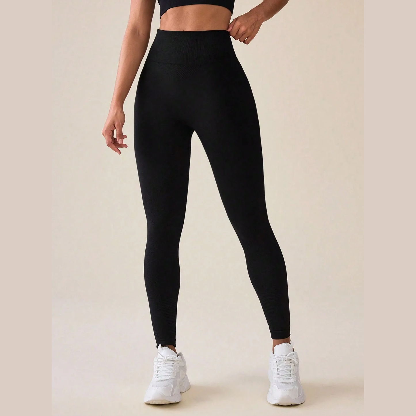 MiaGie Waisted Yoga Pants for Women - Tummy Control Workout Leggings with Pockets 4-Way Stretch Squat Proof Fabric Moisture Wick