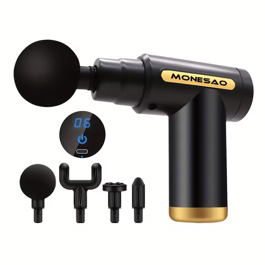 MONESAO Portable digital convenient electric massager LED display screen with six adjustable levels silent and long-lasting Electric massage apparatus for household use