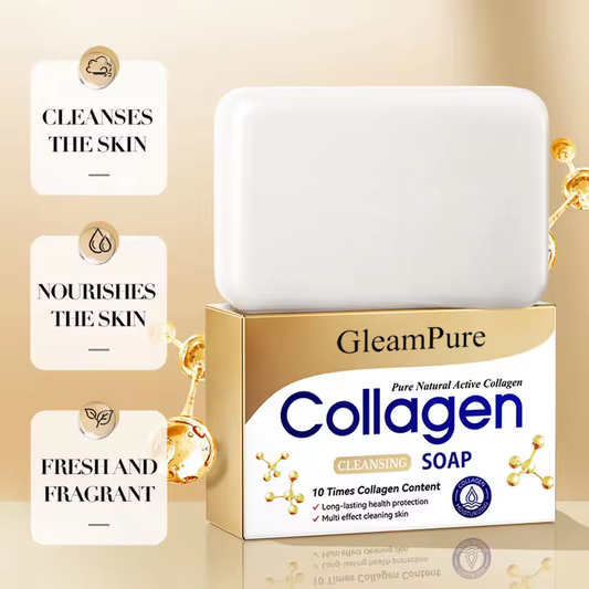 GleamPure Collagen Gentle And Moisturizing Deep Cleansing Face And Bath Soap Long-Lasting Fragrance Handmade Soap perfumed soap