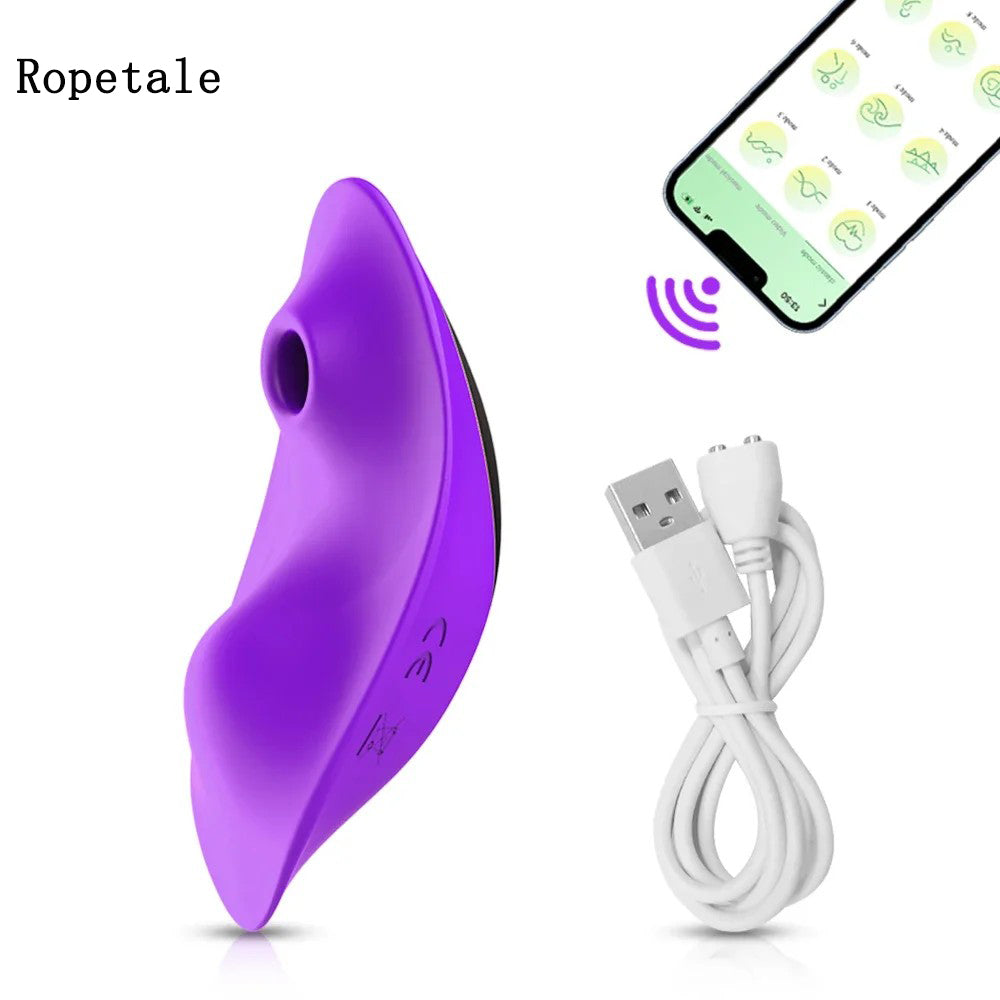 Ropetale APP Sucking Vibrator Female Bluetooth Sucker Clitoris Stimulator Adult Goods Sex Toy for Women 's Panties
