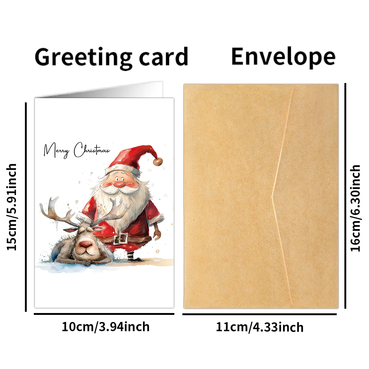 FLORENTE 12pcs Christmas Greeting Cards With Envelopes,For Sending Holiday Wish,Christmas Gift Exchange,Handwritten Note To Friend Family