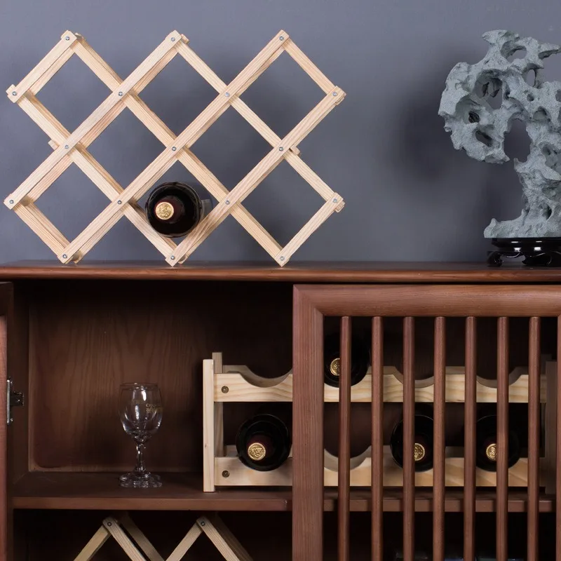 Greenelevate 10 Bottles Wooden Wine Rack Wine Holders Display Stand Organizer Storage Bar Wine Cabinet Wine Bottle Rack