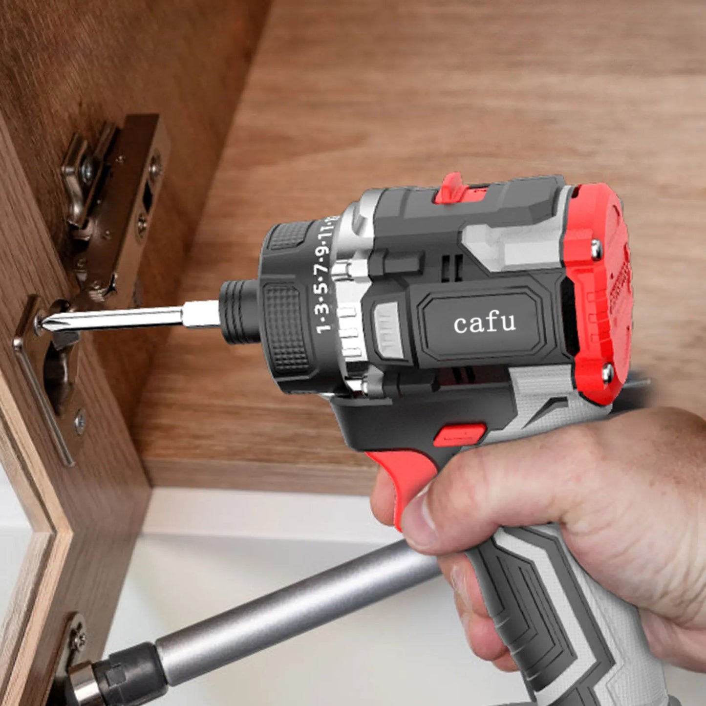 cafu 16.8V Lithium-ion Cordless Drill Handheld Universal Brushless Double Speed Driver Cordless Screwdriver Electric drills