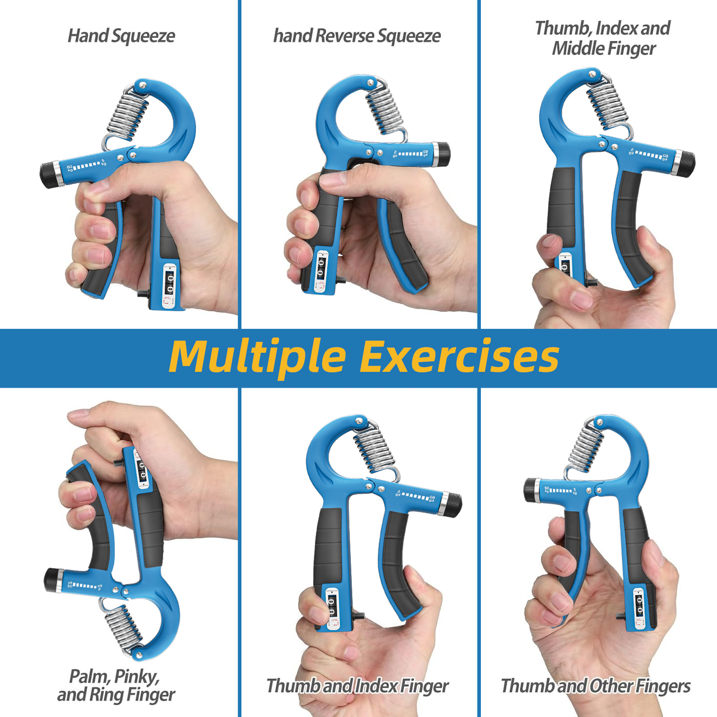 VEICK Hand Grips Strengthener Men and Women Arm Spring Finger Massager Expander Hand Exercise Gym Fitness Training Wrist Gripper