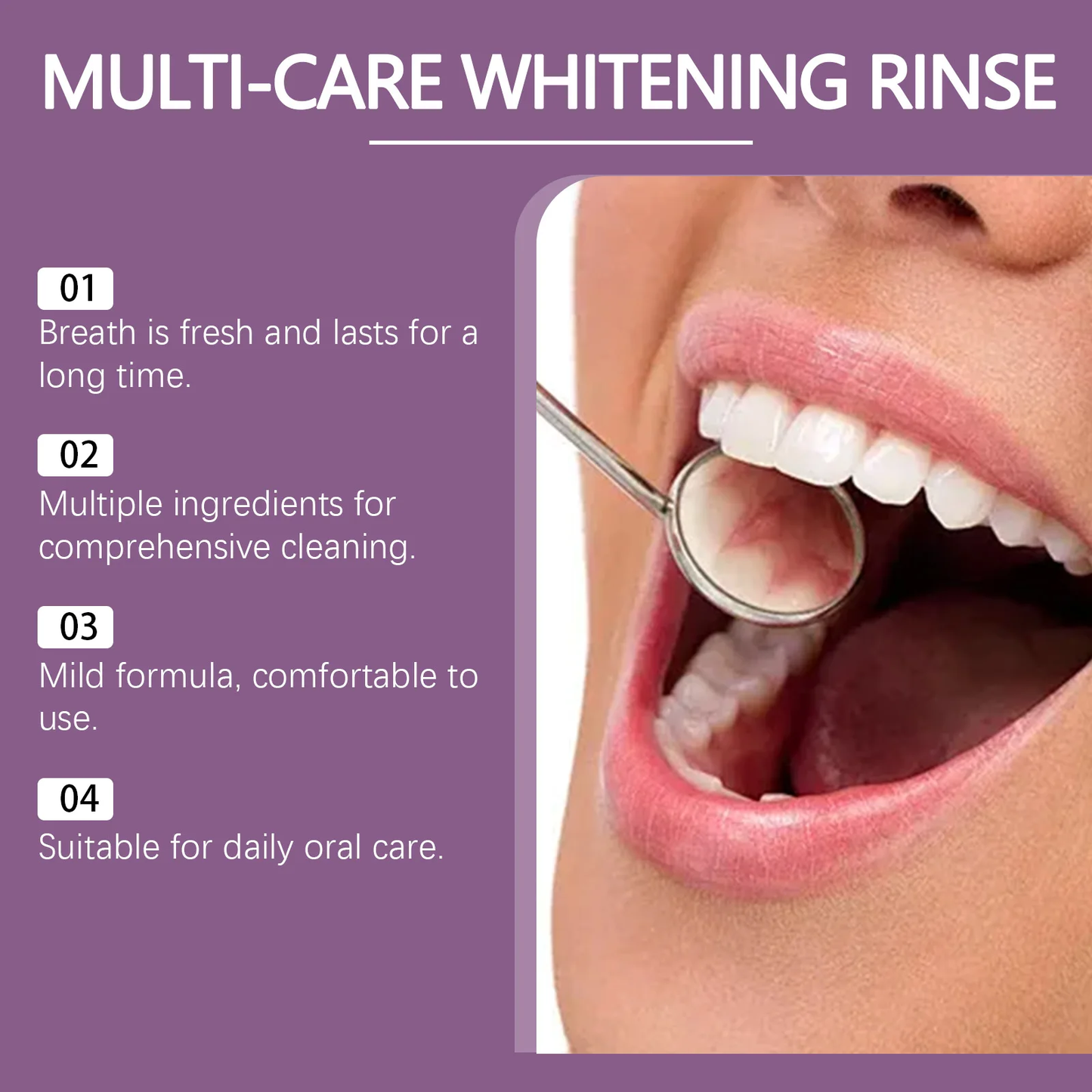 GleamPure 120ml Fresh Mint Mouthwash Whiten Teeth For Daily Oral Care Clean Stain Soothe Gum Sensitivity Mouth Deodorant Mouthwash
