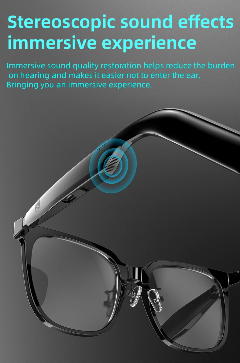 Miritz 2-in-1 Smart Glasses With Magnetic Lenses Versatile Clear Vision Enhanced Comfort