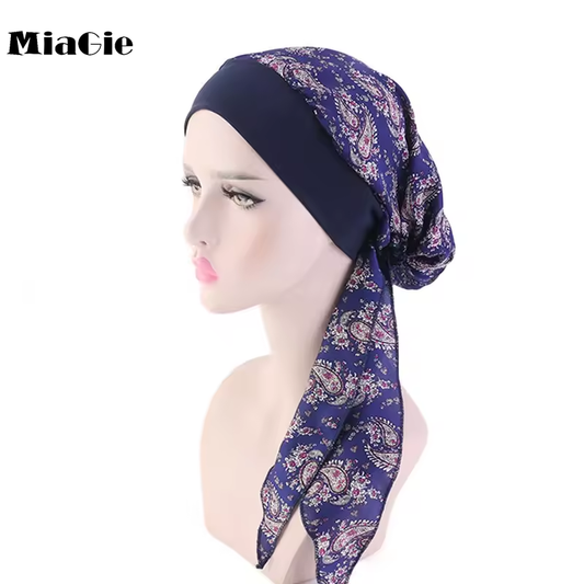 MiaGie Women Head Scarf Hair Turban Pre-Tied Headwear Head wear