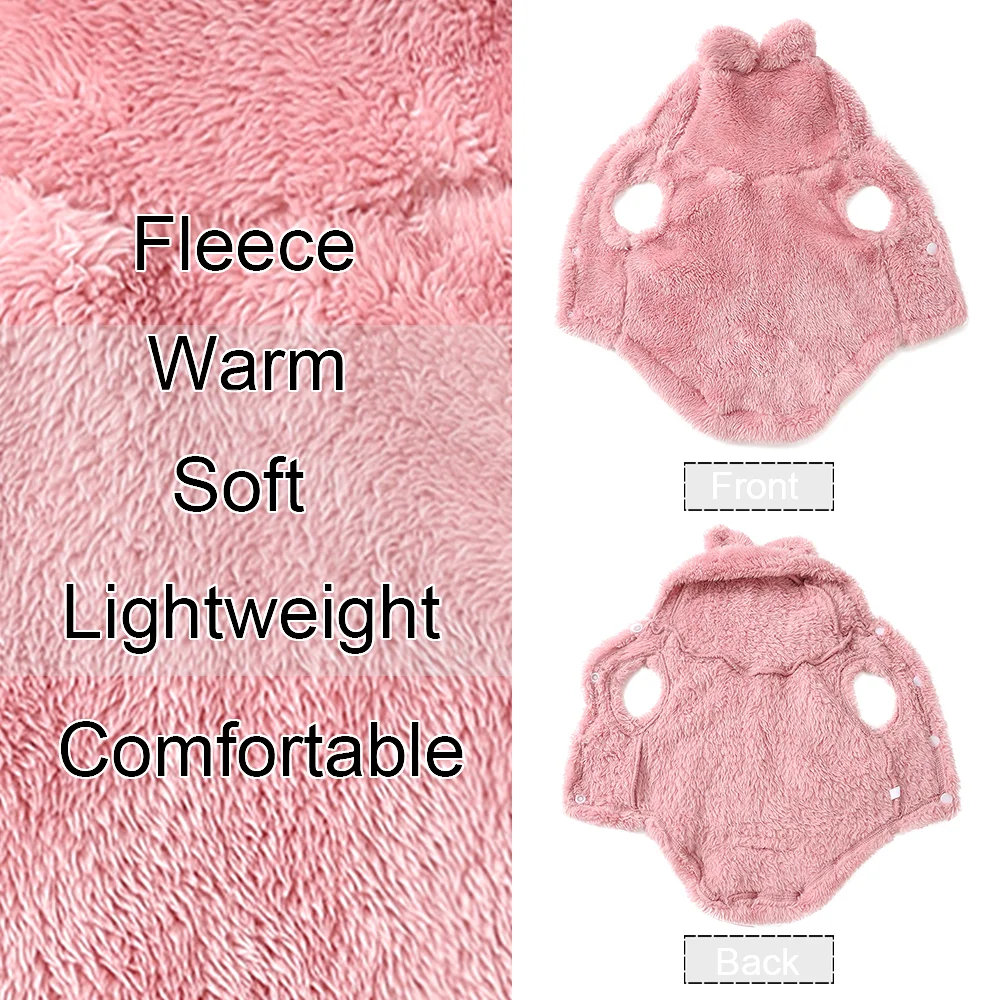 Popawland Fleece Warm Cat Costume For Winter Autumn Cute Soft Cats Clothes For Small Medium Dog Kitty Kitten Sweater Funny Pet Coat pet clothing