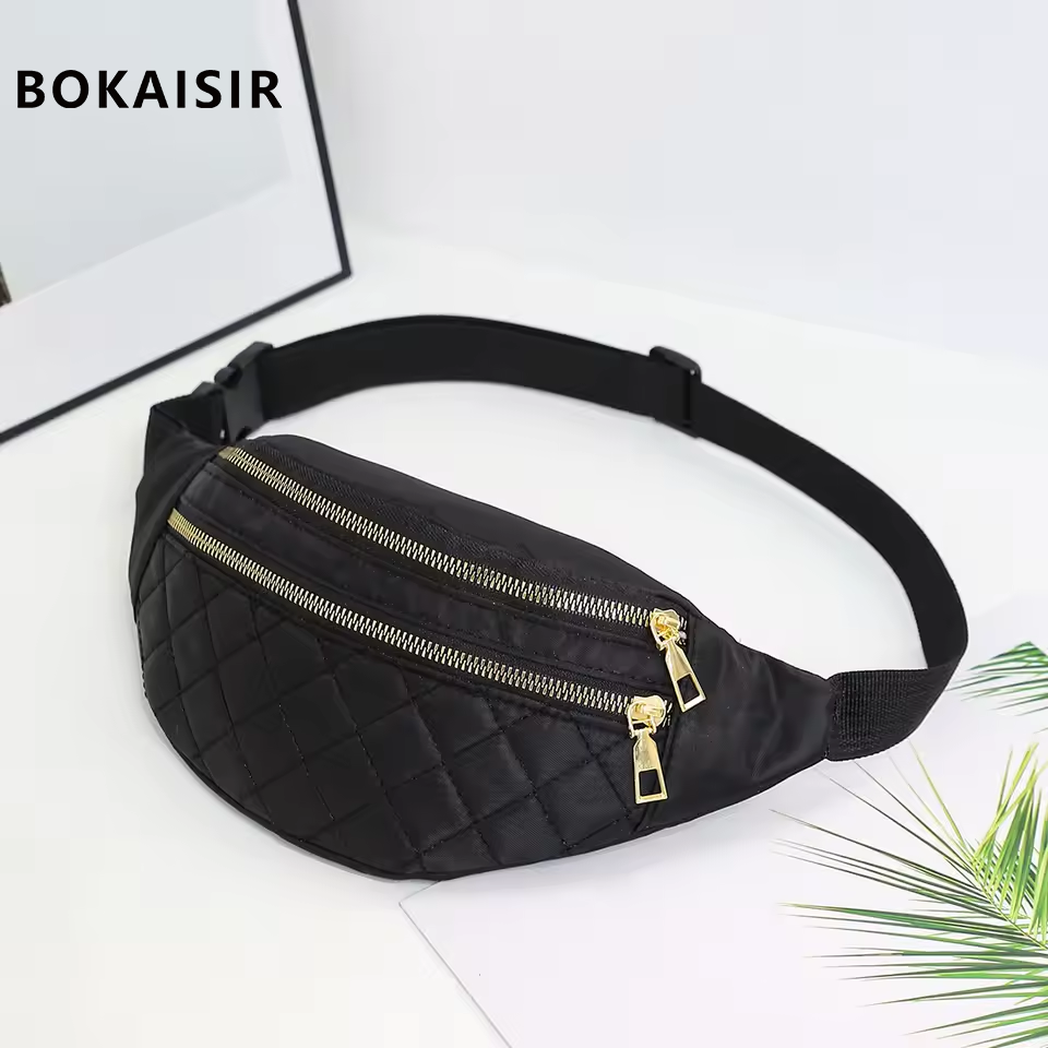 BOKAISIR Women Waist Bag Ladies Travel Belt Bag Crossbody Money Pouch Belt Purse Pocket