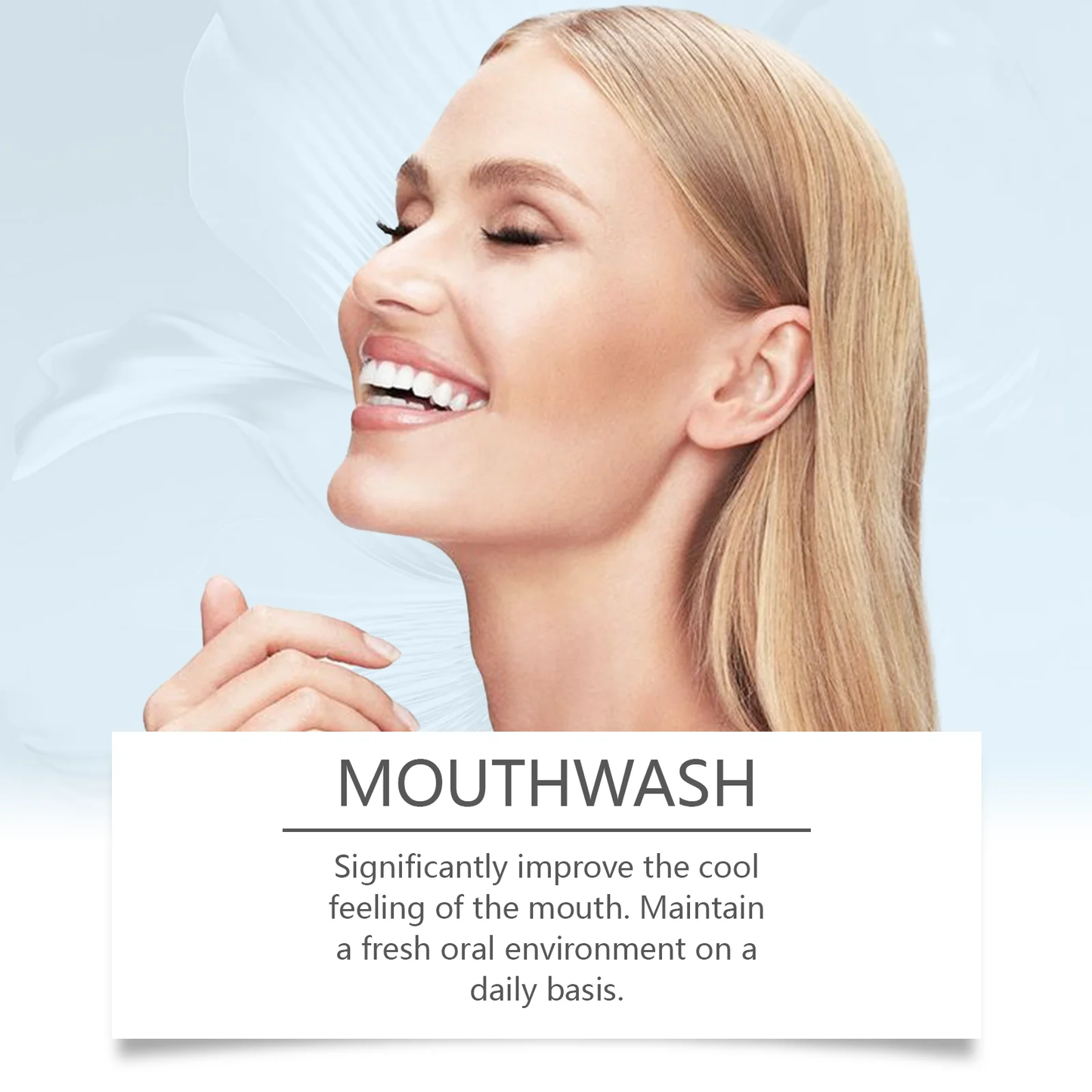 GLEAMORE 30ml Portable Mint Bad Breath Mouthwash Fresheners Mouth Oral Odor Removal Lasting Aroma Remove Tartar Deep Cleaning Mouthwash