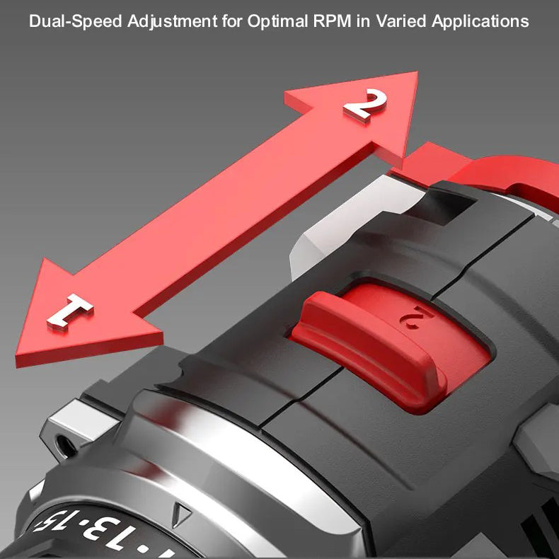 cafu 16.8V Lithium-ion Cordless Drill Handheld Universal Brushless Double Speed Driver Cordless Screwdriver Electric drills