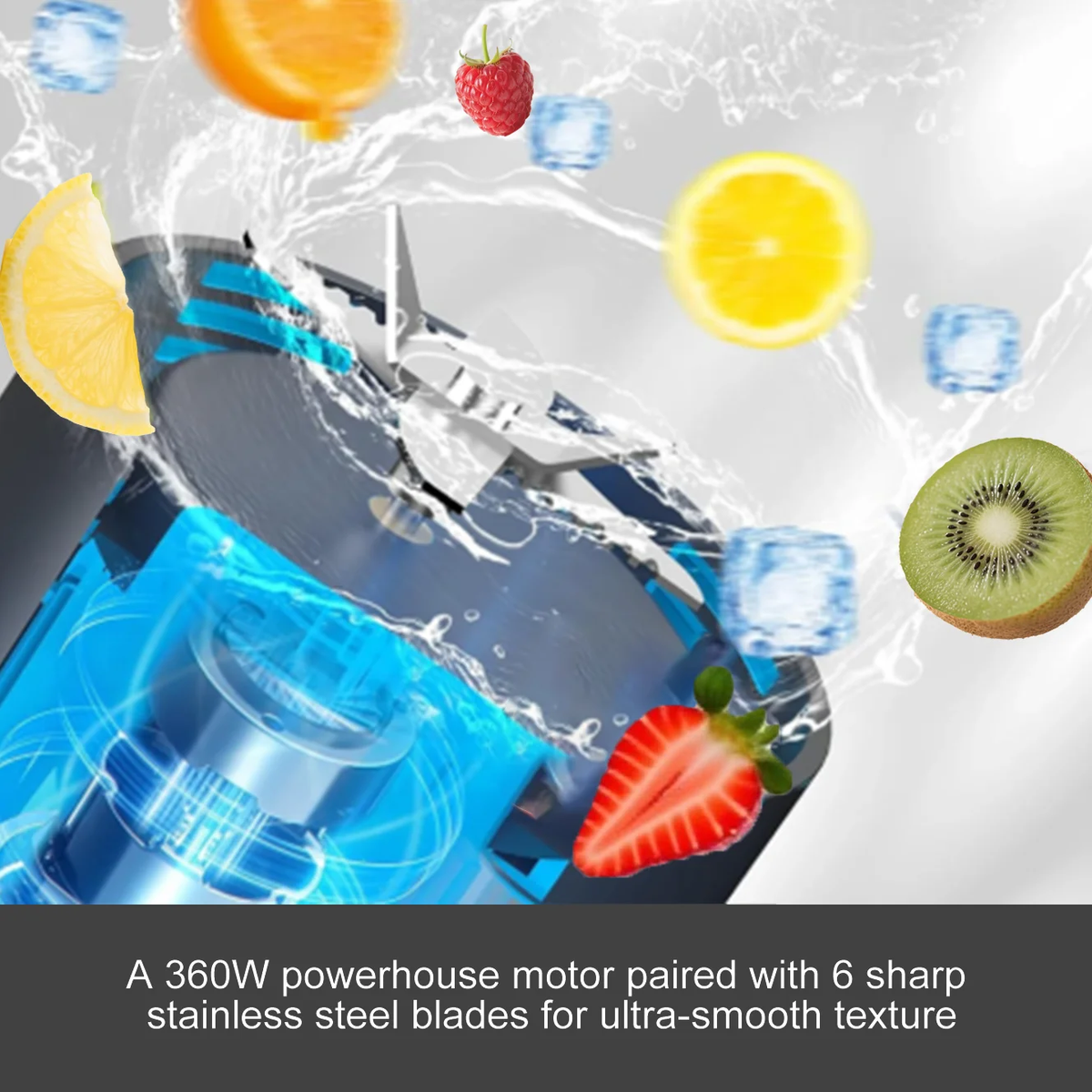 Pacavo Portable Electric Juice Maker Blender 700ML USB Rechargeable Fruit Mixer 6 Blades Juicer for Shakes Smoothies Fresh Juicing Cup