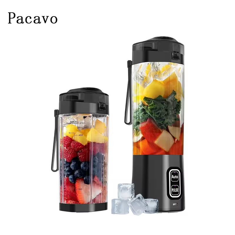 Pacavo Portable Electric Juice Maker Blender 700ML USB Rechargeable Fruit Mixer 6 Blades Juicer for Shakes Smoothies Fresh Juicing Cup