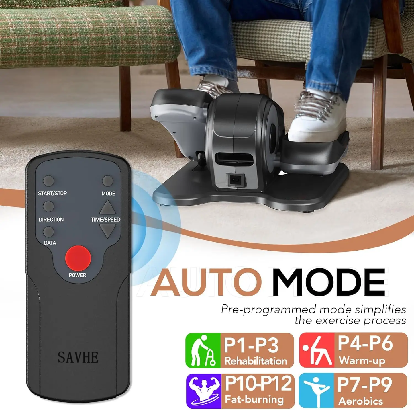 SAVHE Under Desk Elliptical Machine Ellipse Leg Exerciser for Home Equipment Mini Elliptical Machine Elliptical exercise machines for Seniors