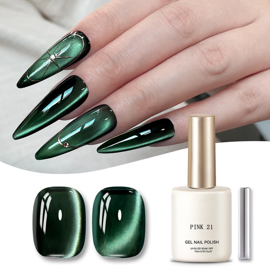 PINK 21 15ml Only Green Cat Magnetic Gel Nail Polish Red Wishing Apple Spider Lily Varnish UV DIY Home nail polish