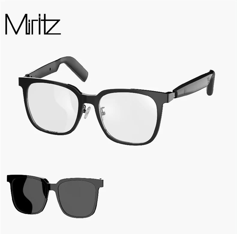 Miritz 2-in-1 Smart Glasses With Magnetic Lenses Versatile Clear Vision Enhanced Comfort