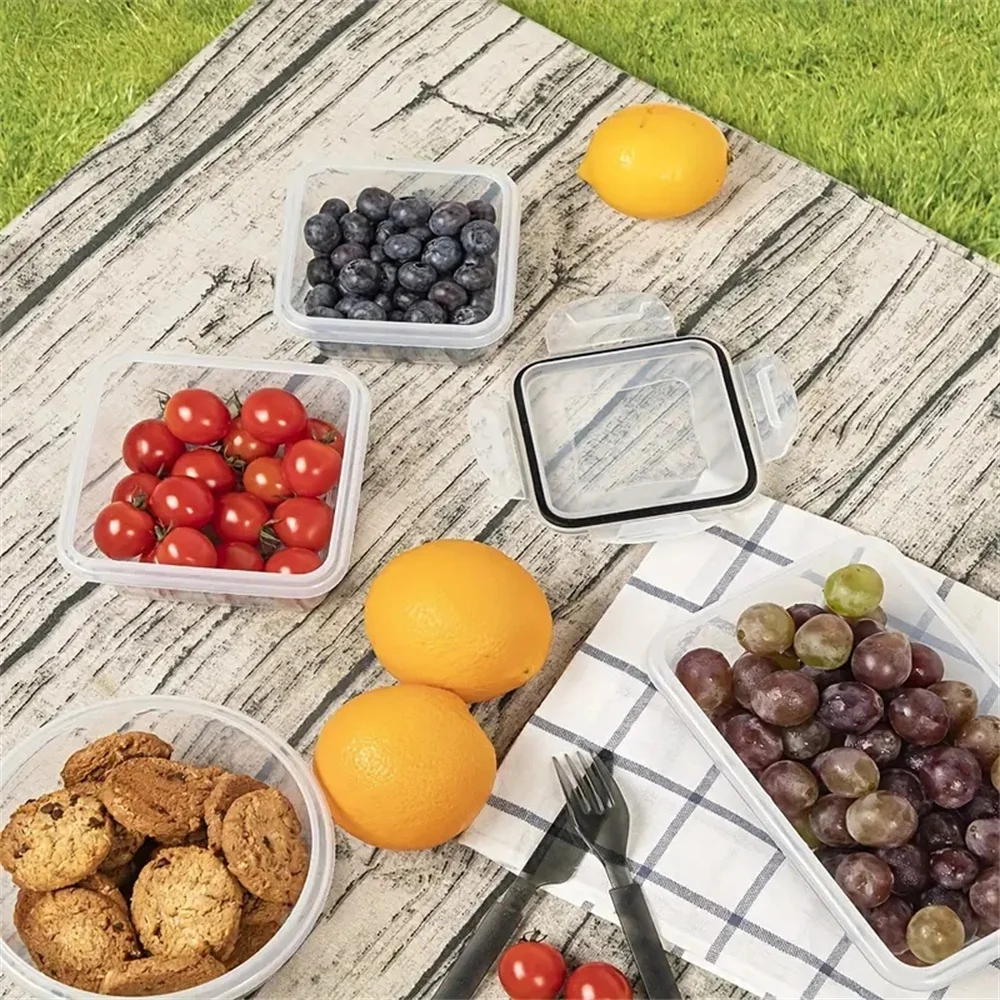 SOLIFEGOBLE 12pcs-set Food Airtight containers Microwave safe BPA Free Food Grade PP Plastic Container Containers for household or kitchen use