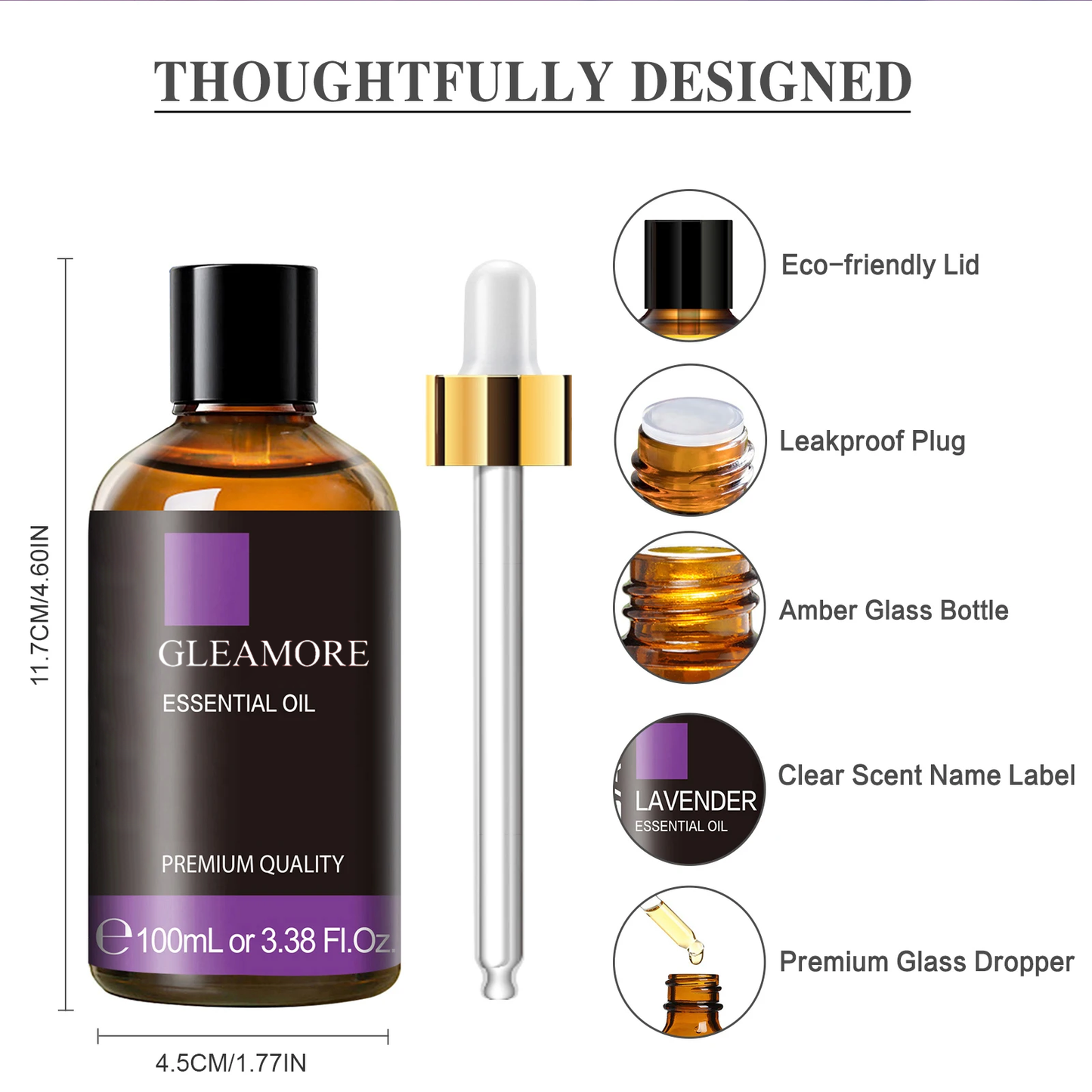 GLEAMORE 100ML Premium Aromatic Essential Oil For DIY Soaps Candle Fast Shipping 1pcs