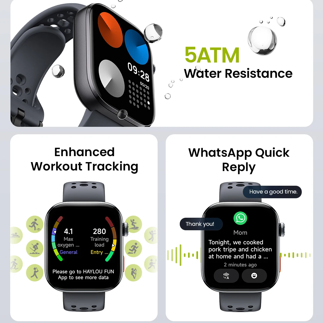Janmitta Smart watches 1.97" Display Supports Dual-Band GPS Compass Offline Maps Message Reply Smart Watch
