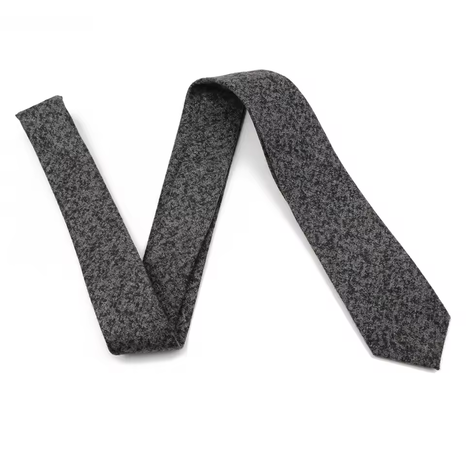Hypex Winter Men's 6cm Comfortable Wool Tie Coloeful Solid Stripe Necktie Wedding Party Business Office Cravates