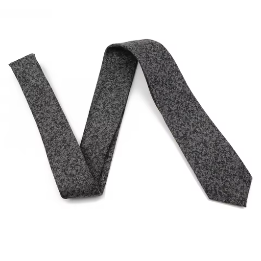 Hypex Winter Men's 6cm Comfortable Wool Tie Coloeful Solid Stripe Necktie Wedding Party Business Office Cravates
