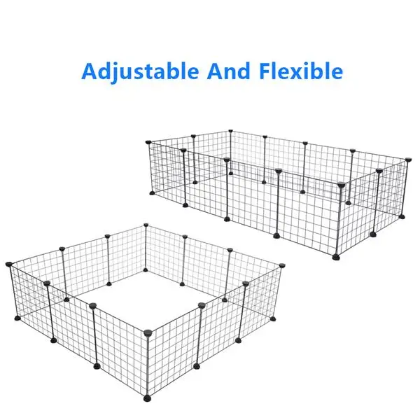 EASY BRIDGE Pet Playpen Small Animal Cage Indoor Portable Metal Wire Yard Fence for Small Animals Kennel Crate Fence Tent