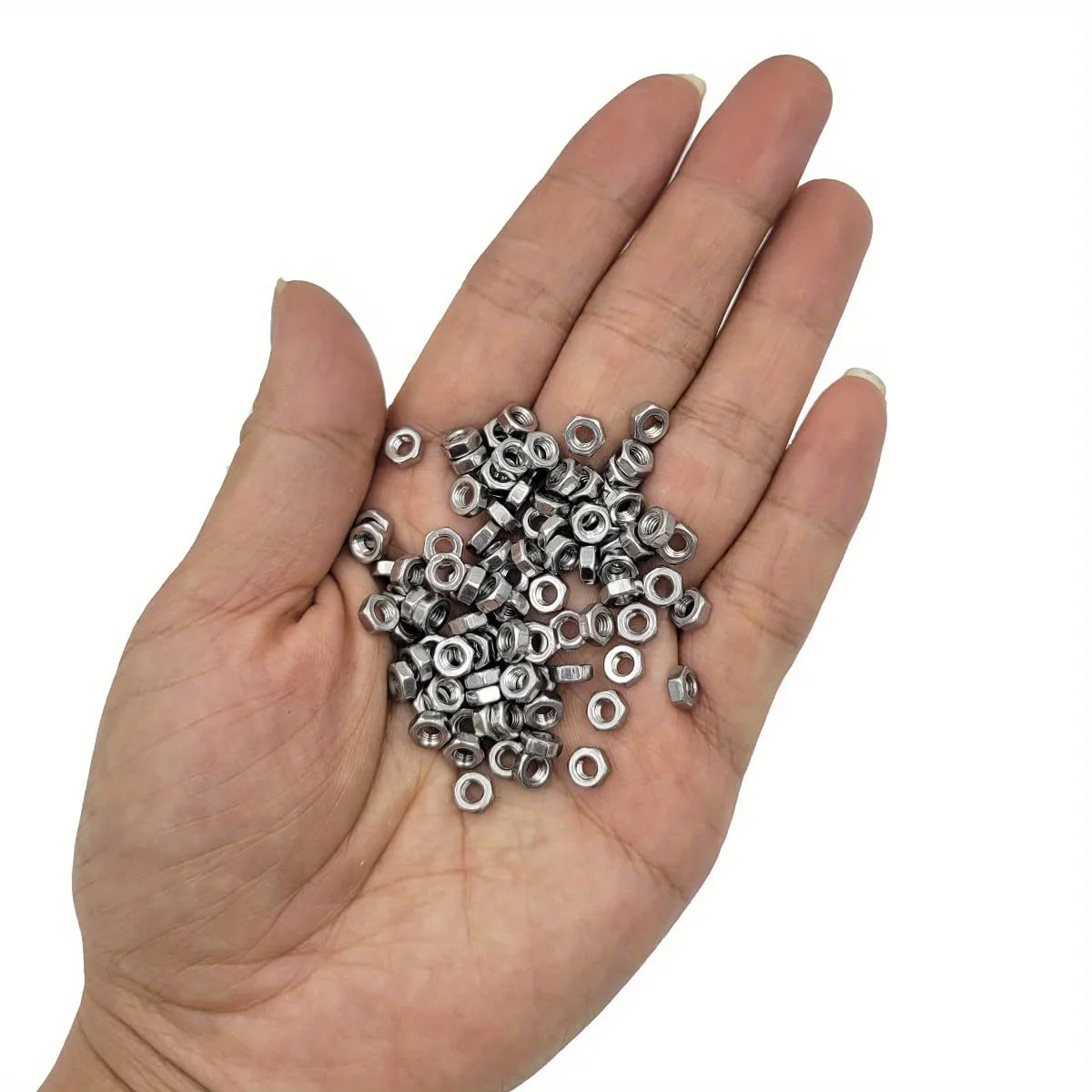 HAIMORS 125-Piece Stainless Steel Hex Nut Set for Industrial Equipment Accessories Home and Outdoor Building Maintenance