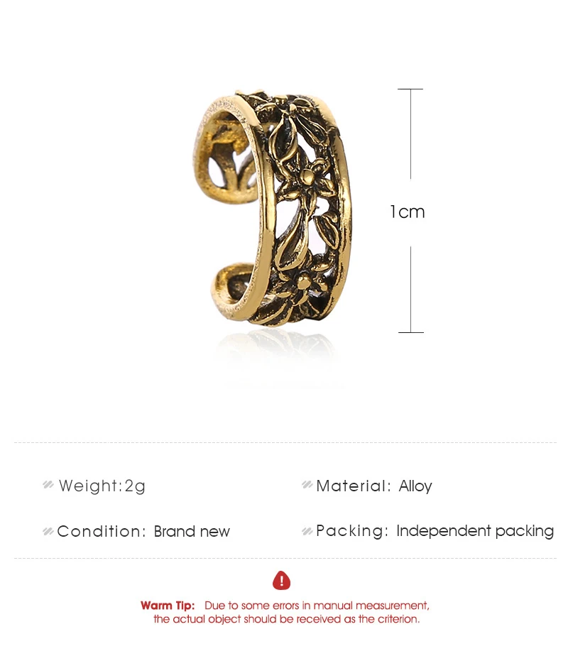 NEXA Bohemian Ear Cuff Earring for Women Multicolor C-Shape No Pierced Small Earring Bridal Wedding Ear Clip Jewelry Gifts