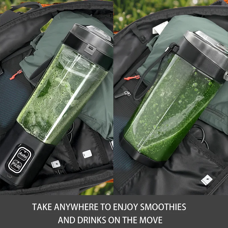 Pacavo Portable Electric Juice Maker Blender 700ML USB Rechargeable Fruit Mixer 6 Blades Juicer for Shakes Smoothies Fresh Juicing Cup