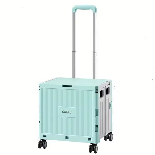 GoAid Folding shopping cart supermarket trolley outdoor trolley trailer large capacity portable small shopping cart cartsnamelywheeled collapsible