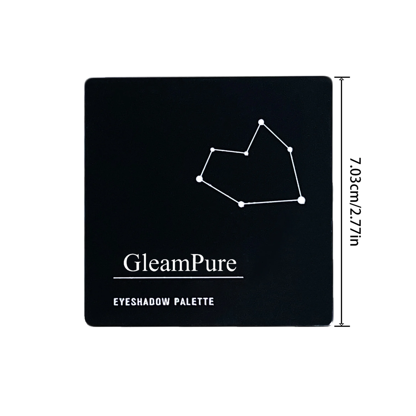 GleamPure 9-shade eyeshadow palette: Black Swan Smoky  Dark Black Grey Silver Glitter Matte Finish Long-lasting and easy to color