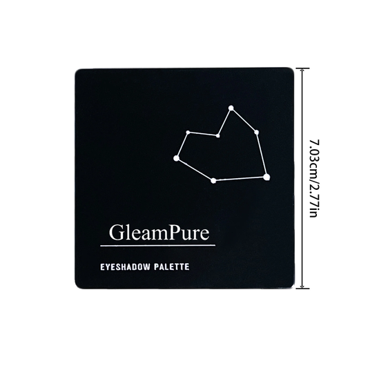 GleamPure 9-shade eyeshadow palette: Black Swan Smoky  Dark Black Grey Silver Glitter Matte Finish Long-lasting and easy to color