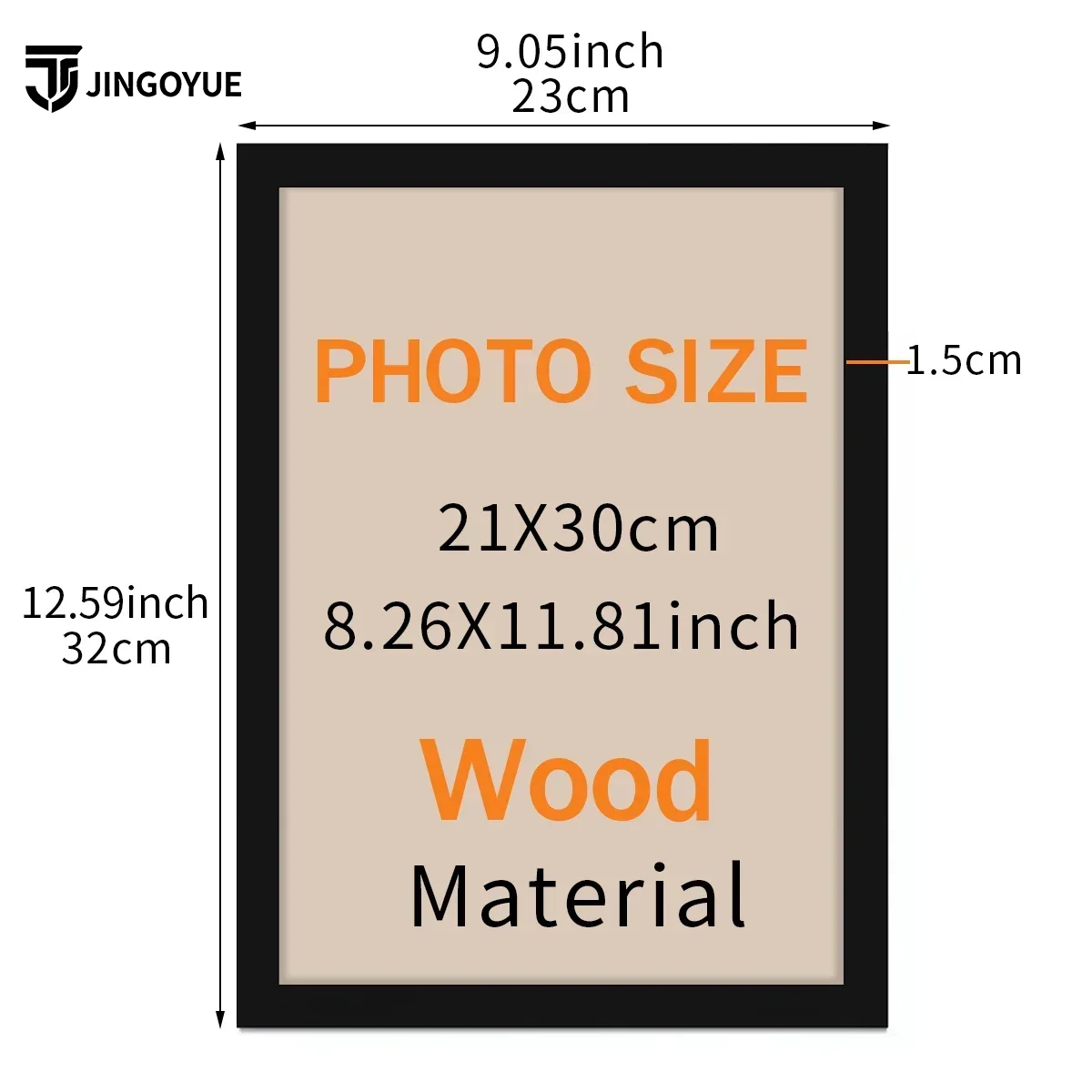 JINGOYUE 21x30cm Black Photo Frame Hung on Wall Photo Frame Poster Certificate Canvas Canvas Display Frame Picture Decor Picture frames