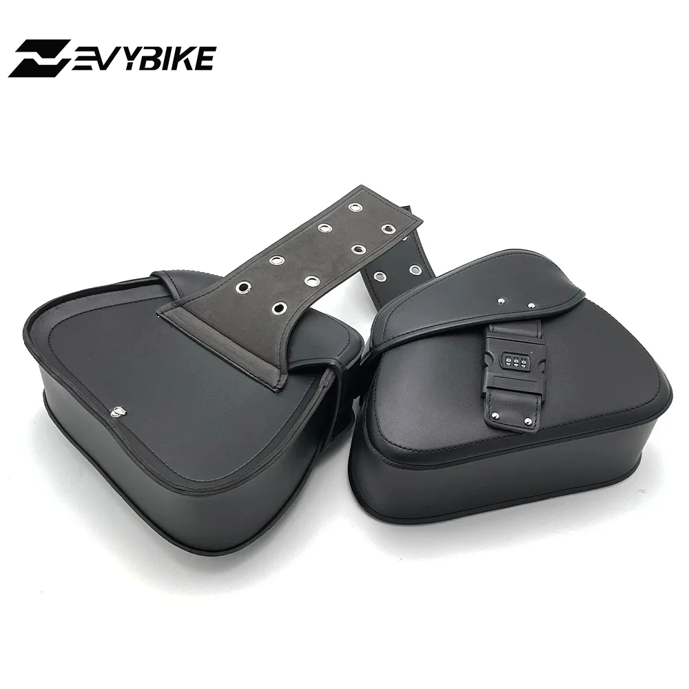 Zevybike Password Lock Motorcycle Saddlebags Side Tool Storage Saddle Bags Universal