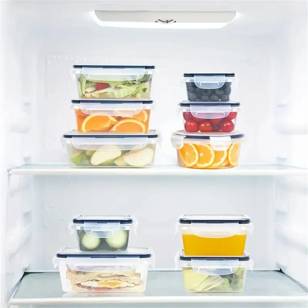 SOLIFEGOBLE 12pcs-set Food Airtight containers Microwave safe BPA Free Food Grade PP Plastic Container Containers for household or kitchen use