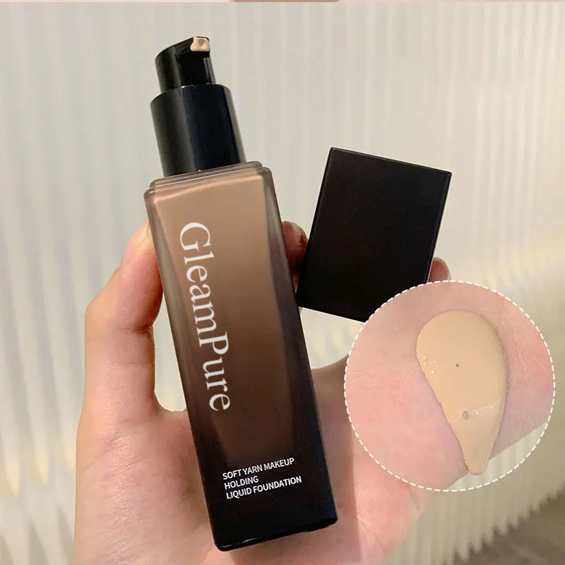 GleamPure Creamy Foundation Long-lasting Makeup - 12H Natural Base Skin-toned Fit Natural-looking Lightweight Buildable Coverage