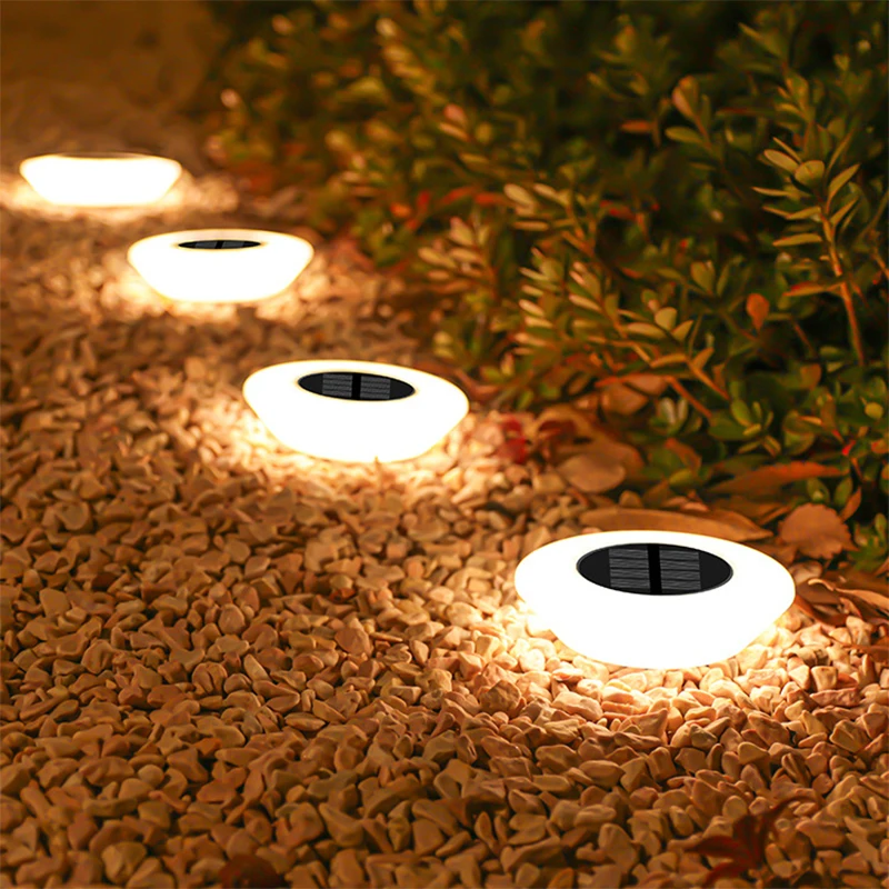 Yinlinght 4Pack Solar Ground Lights 14LED Waterproof Outdoor Landscape Light LED Lawn Lamp for Garden