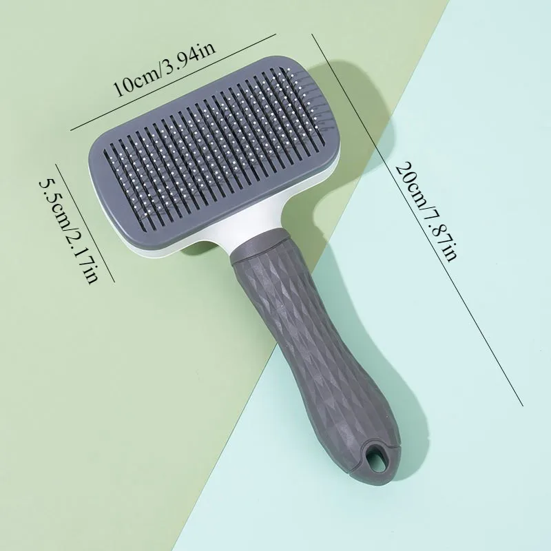 Janten 2-in-1 Pet Grooming Brush Massaging Deshedder with Easy Cleanup Brushes for pets