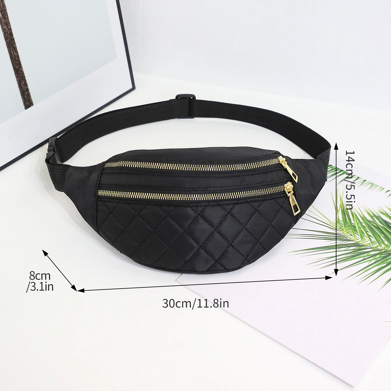 BOKAISIR Women Waist Bag Ladies Travel Belt Bag Crossbody Money Pouch Belt Purse Pocket