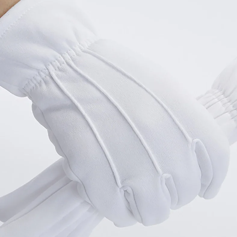 MiaGie 1Pair White Formal Gloves Winter Warm Men Uniform Costume Gloves