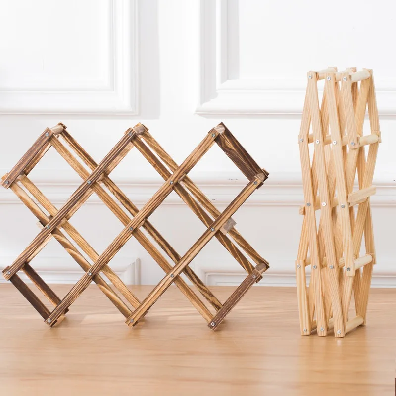 Greenelevate 10 Bottles Wooden Wine Rack Wine Holders Display Stand Organizer Storage Bar Wine Cabinet Wine Bottle Rack