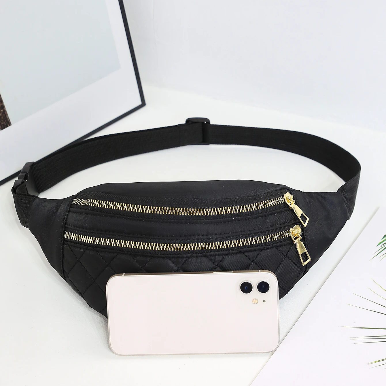 BOKAISIR Women Waist Bag Ladies Travel Belt Bag Crossbody Money Pouch Belt Purse Pocket