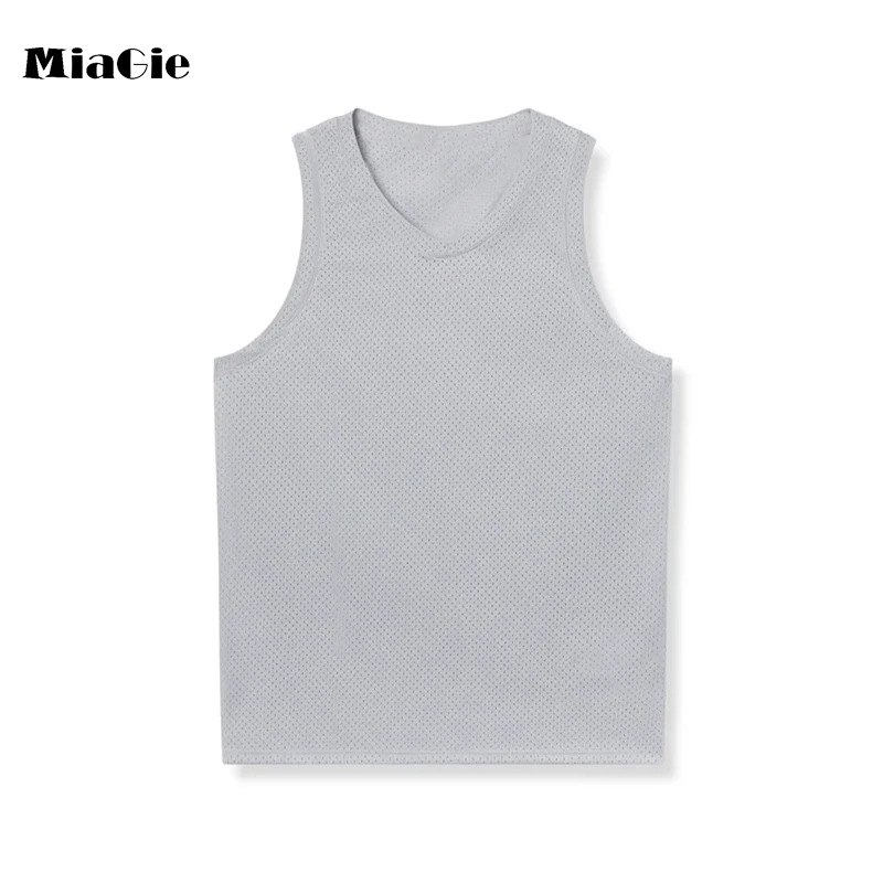 MiaGie Men's Fitness Training Clothing Quick-drying Loose Bodybuilding Sleeveless Men Fashion Basketball Waistcoats