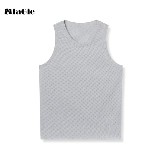 MiaGie Men's Fitness Training Clothing Quick-drying Loose Bodybuilding Sleeveless Men Fashion Basketball Waistcoats