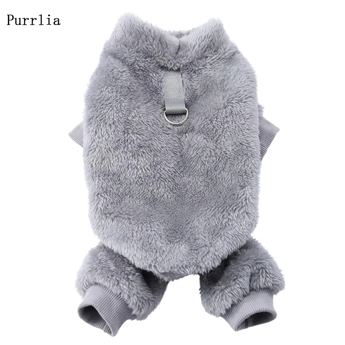 Purrlia Winter Warm Pet Clothes Soft Flannel Dog Jumpsuit Puppy Cats Four Legs Jacket Coat for Small Medium Dogs