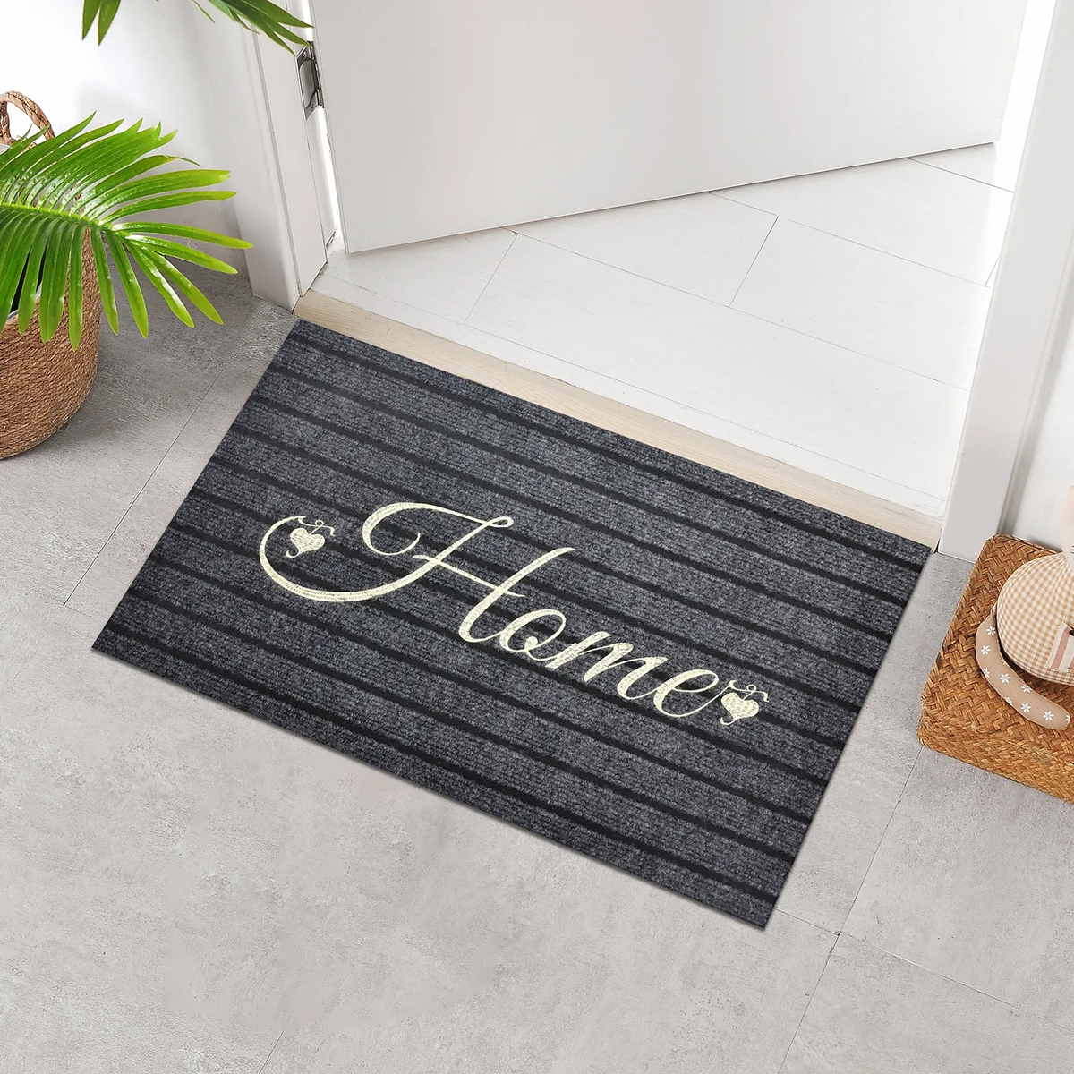 LAMFO Seven-Stripe High-Quality Doors Door-Rubbing Feet Scraping Mud Floor Mats Door mats Water-Absorbing Non-Slip Carpet