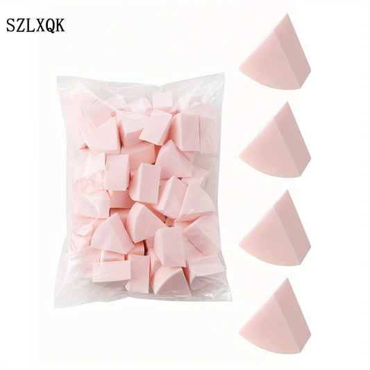 SZLXQK 50pcs Triangle Makeup Blender Sponges  Foundation Mini Beauty Applicator Sponges used for applying make-up