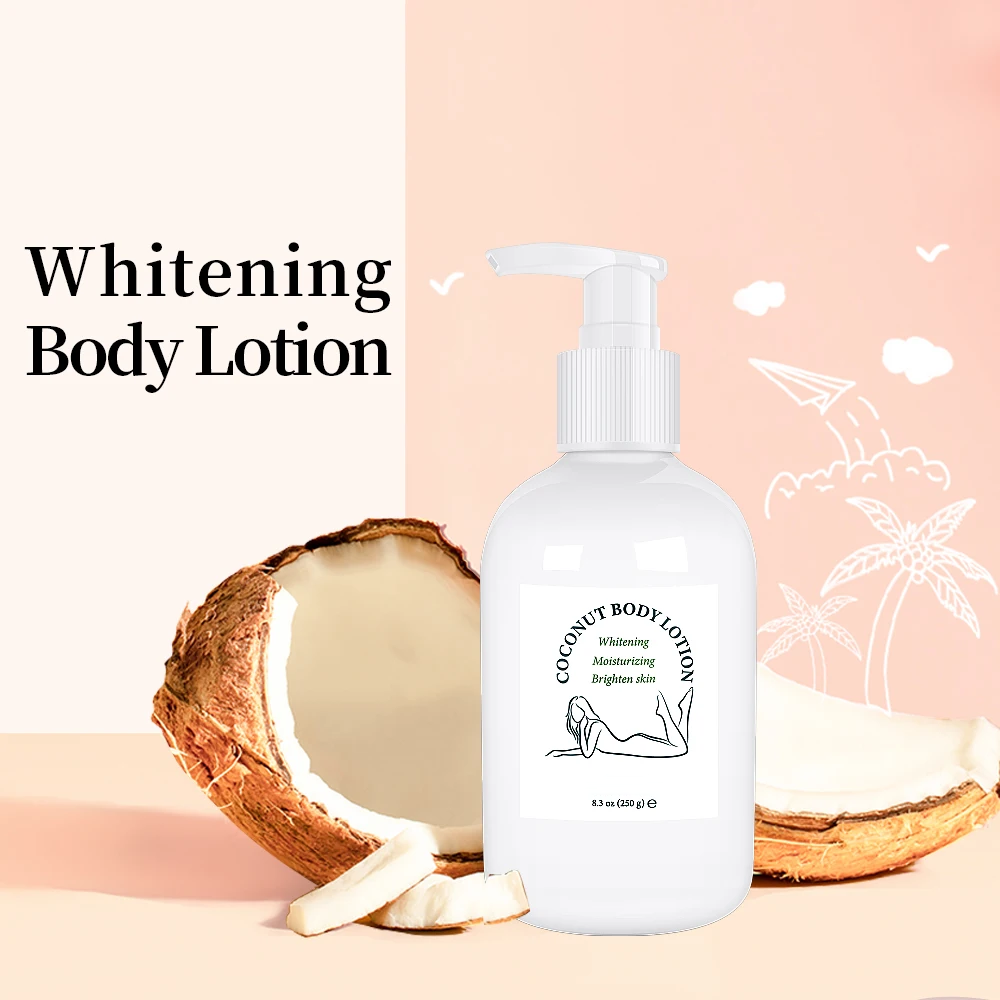 GleamPure Skin Care Coconut Oil Body Lotion Whitening Moisturizing skin lotion Brightening Collagen Hyaluronic Acid Retinol Remove Melanin