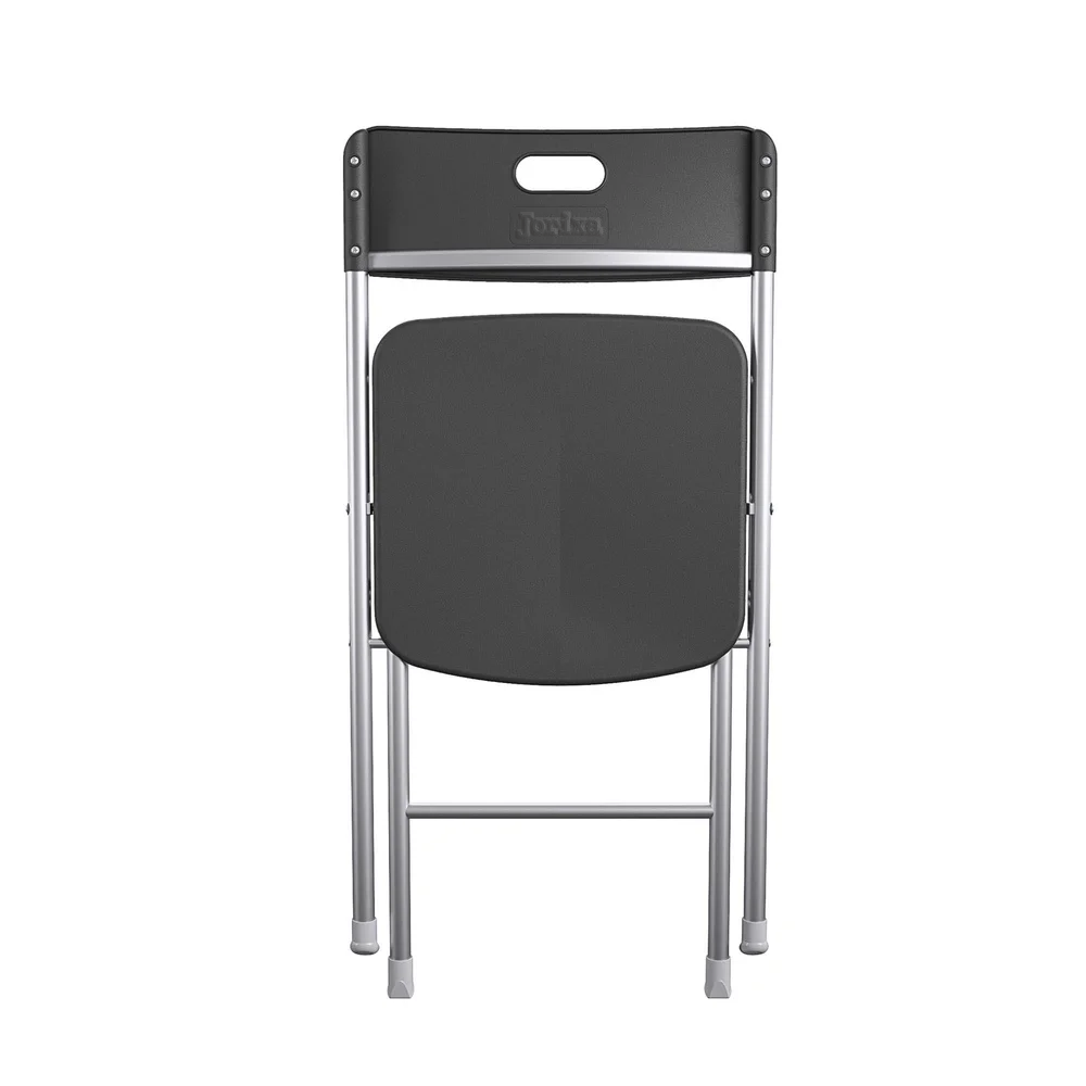 Jorixa Resin Folding Chair with Steel Frame Portable Indoor Outdoor Seating Easy Clean Lightweight Space Saving Events Gatherings