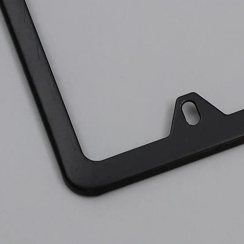 Zypherion 2 Pcs Stainless Steel US-Spec License Plate Frame with Square Holes and Slim Edges Includes Accessory Screws and Wrench US size
